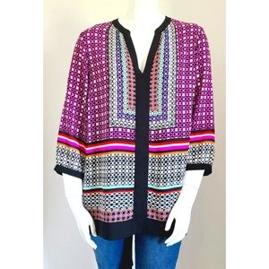 XL NYDJ Pintuck  3/4 Sleeve Blouse